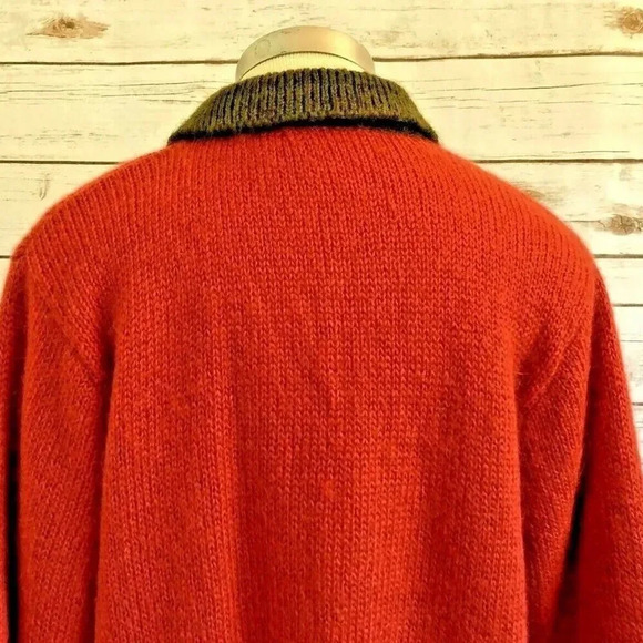 Women Long Sleeve Pull Over Partial Button Down Collar Casual Sweater Size Large - Picture 11 of 12